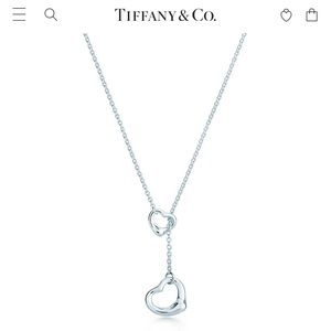 Tiffany & Co. Open Heart Lariat Necklace